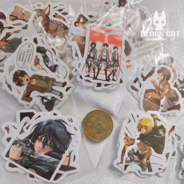 Attack on Titan/Shingeki no Kyojin 10-piece anime sticker pack