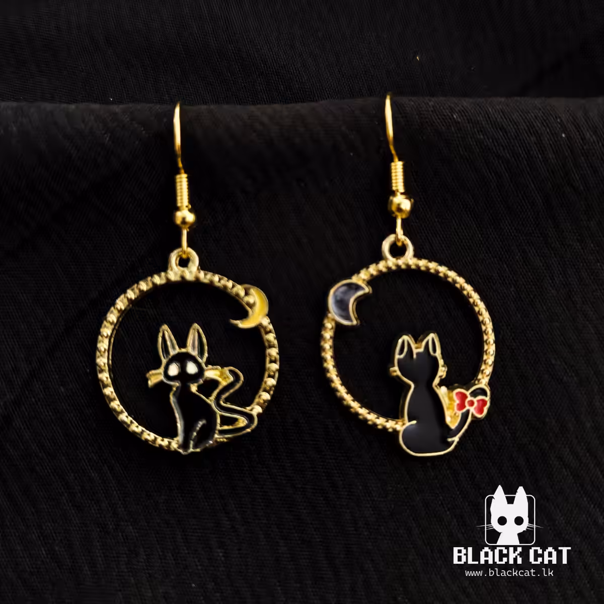 Studio Ghibli Kiki's Delivery Service - Cat Mismatched Earrings
