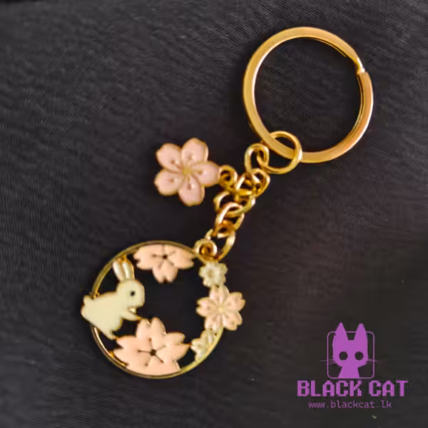 Kawaii Sakura Bunny keytag