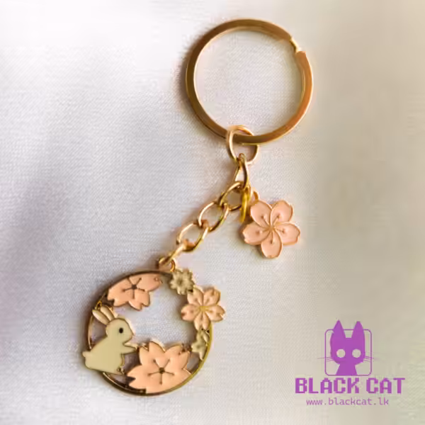 Kawaii Sakura Bunny keytag
