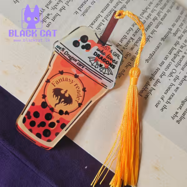 Dark romance / romantasy / romance-inspired acrylic bookmark