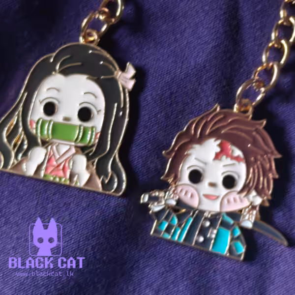 Tanjiro & Nezuko keytag pair ( Demon Slayer: Kimetsu no Yaiba)