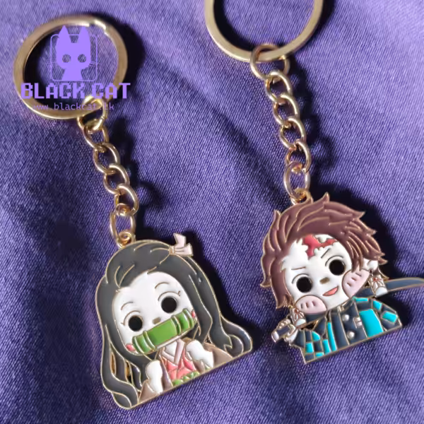 Tanjiro & Nezuko keytag pair ( Demon Slayer: Kimetsu no Yaiba)