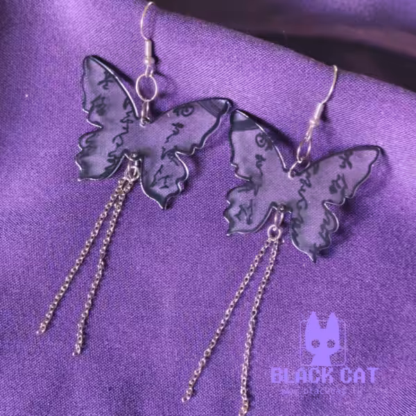 Chinese butterfly earrings